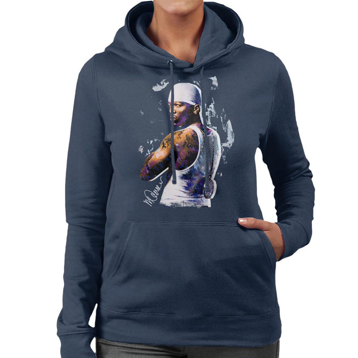Sidney Maurer Original Portrait Of 50 Cent Bandana Women's Hooded Sweatshirt