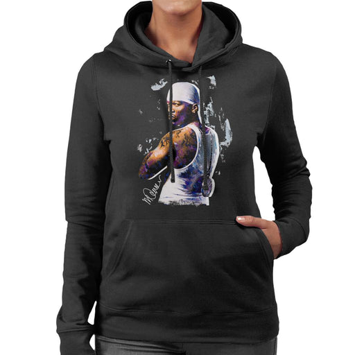 Sidney Maurer Original Portrait Of 50 Cent Bandana Women's Hooded Sweatshirt