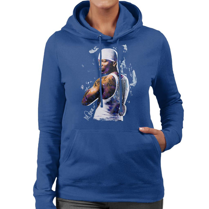 Sidney Maurer Original Portrait Of 50 Cent Bandana Women's Hooded Sweatshirt
