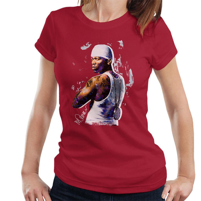 Sidney Maurer Original Portrait Of 50 Cent Bandana Women's T-Shirt