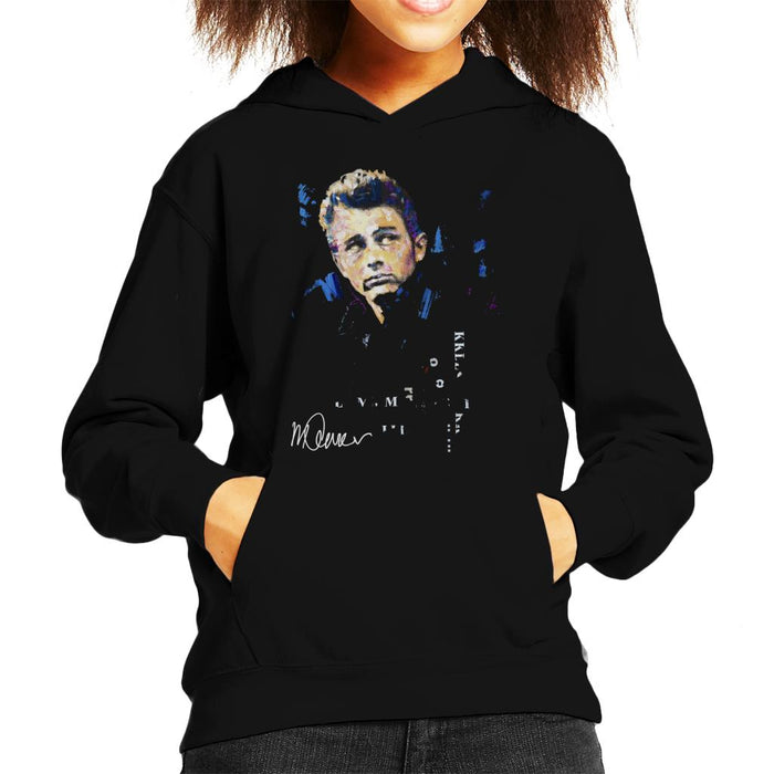 Sidney Maurer Original Portrait Of Actor James Dean Kid's Hooded Sweatshirt