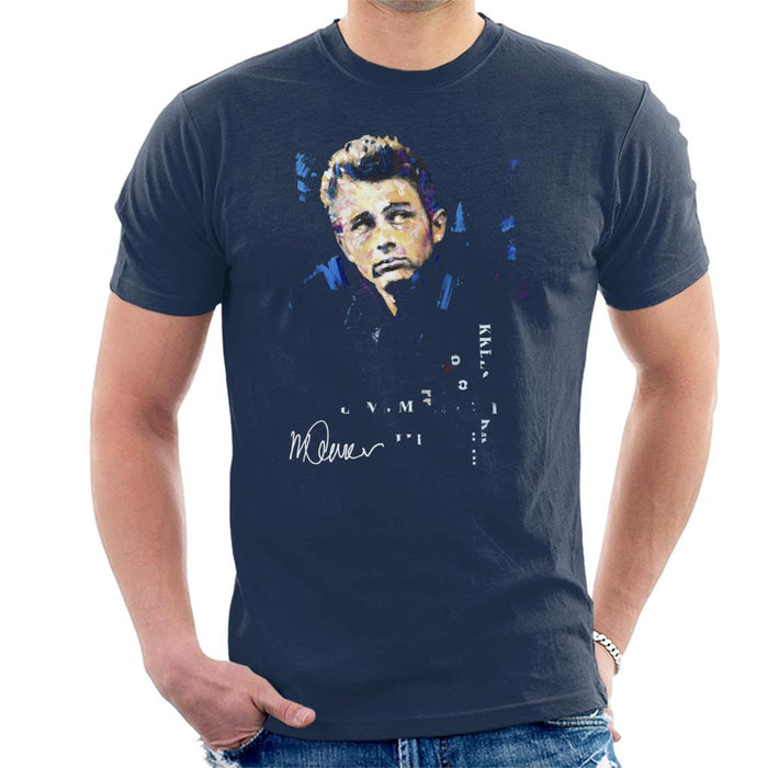 Sidney Maurer Original Portrait Of Actor James Dean Men's T-Shirt