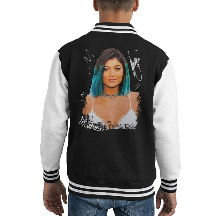 Sidney Maurer Original Portrait Of Kylie Jenner Kid's Varsity Jacket