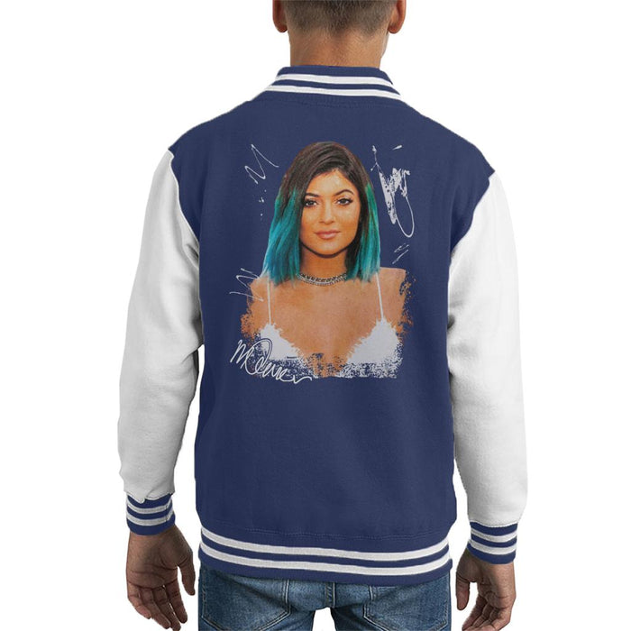 Sidney Maurer Original Portrait Of Kylie Jenner Kid's Varsity Jacket
