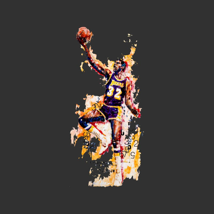 Sidney Maurer Original Portrait Of Magic Johnson LA Lakers Men's Varsity Jacket