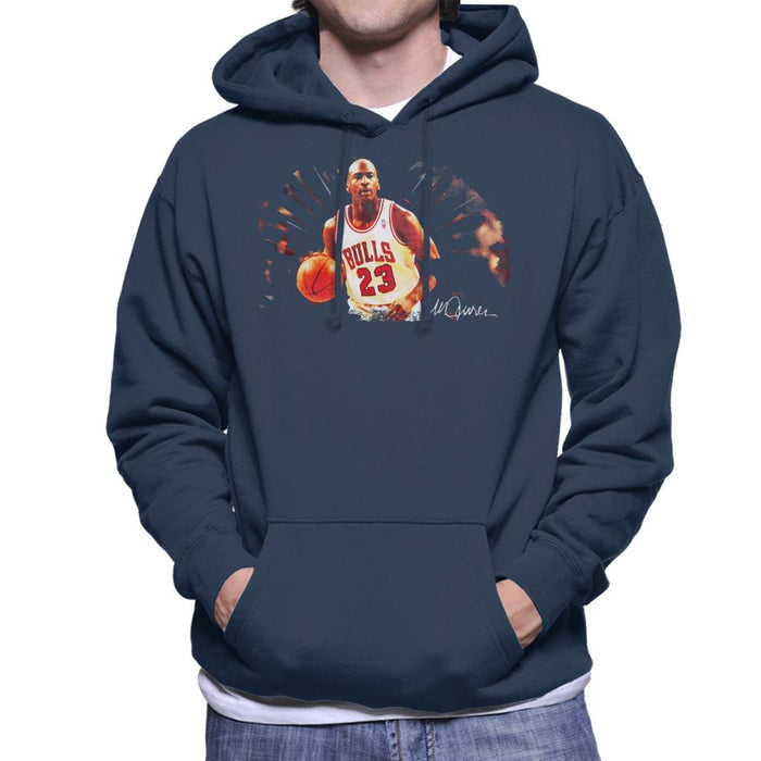 Sidney Maurer Original Portrait Of Basketballer Michael Jordan Men's Hooded Sweatshirt