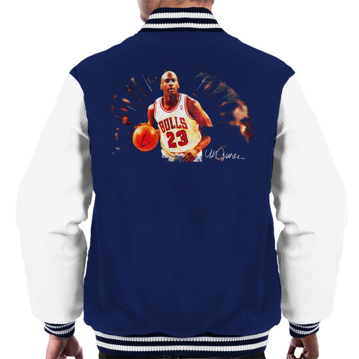 Sidney Maurer Original Portrait Of Basketballer Michael Jordan Men's Varsity Jacket