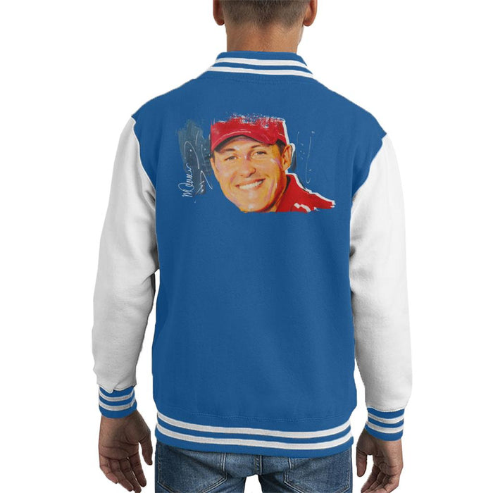 Sidney Maurer Original Portrait Of Michael Schumacher Cap Kid's Varsity Jacket