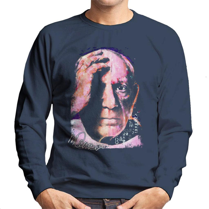 Sidney Maurer Original Portrait Of Pablo Picasso Close Up Men's Sweatshirt