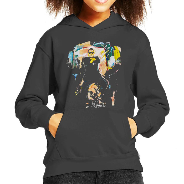 Sidney Maurer Original Portrait Of Psy Gangnam Style Kid's Hooded Sweatshirt