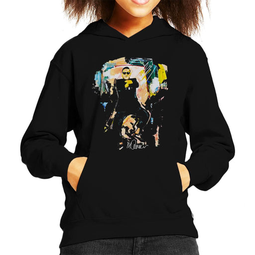 Sidney Maurer Original Portrait Of Psy Gangnam Style Kid's Hooded Sweatshirt