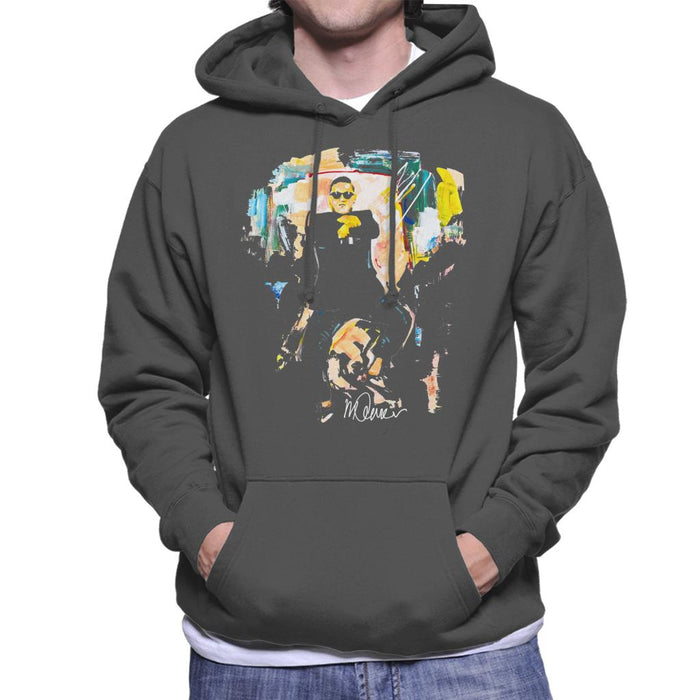 Sidney Maurer Original Portrait Of Psy Gangnam Style Men's Hooded Sweatshirt