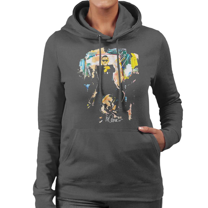 Sidney Maurer Original Portrait Of Psy Gangnam Style Women's Hooded Sweatshirt
