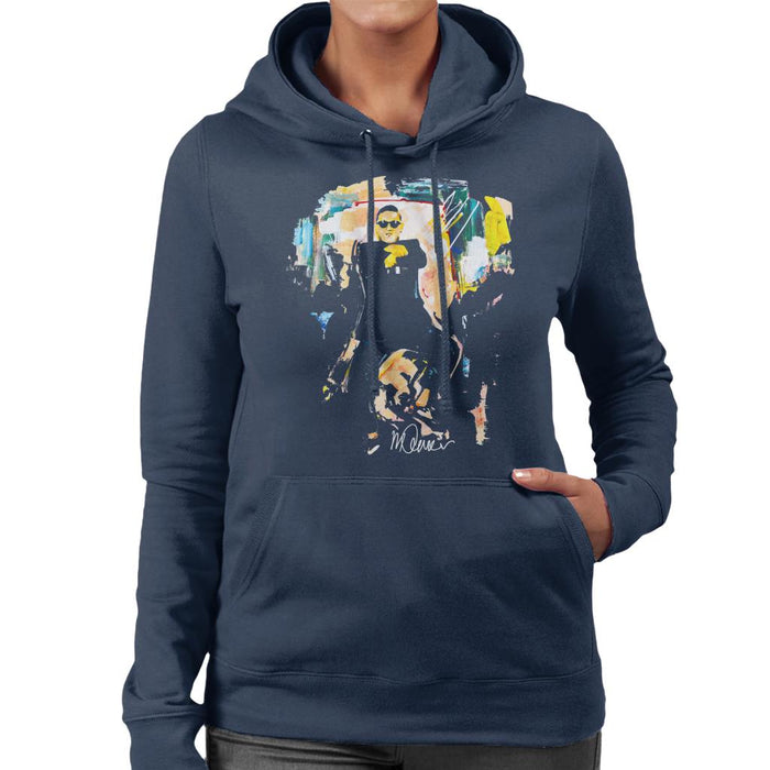 Sidney Maurer Original Portrait Of Psy Gangnam Style Women's Hooded Sweatshirt