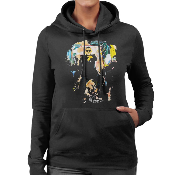 Sidney Maurer Original Portrait Of Psy Gangnam Style Women's Hooded Sweatshirt