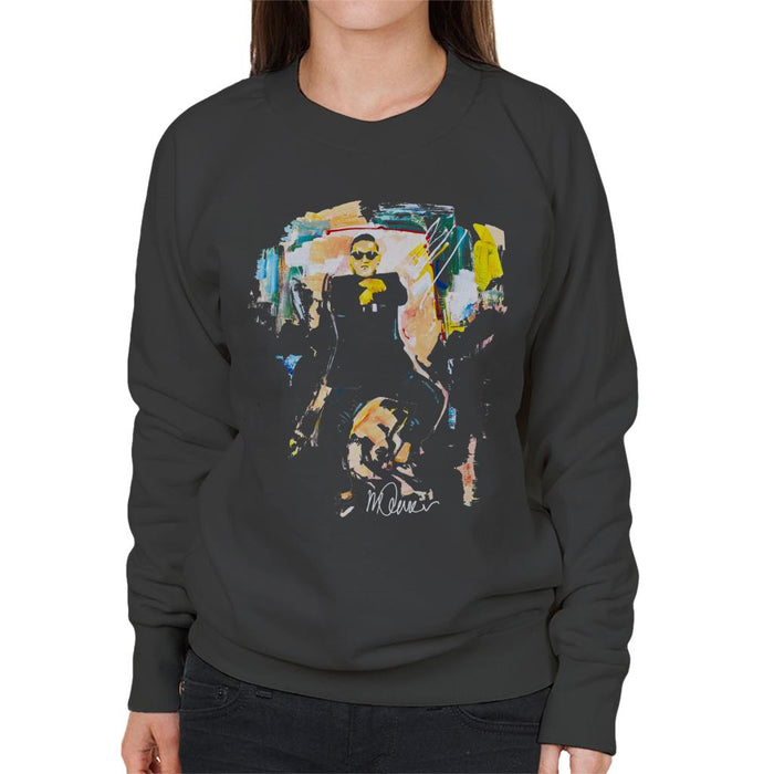 Sidney Maurer Original Portrait Of Psy Gangnam Style Women's Sweatshirt