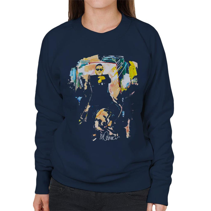 Sidney Maurer Original Portrait Of Psy Gangnam Style Women's Sweatshirt