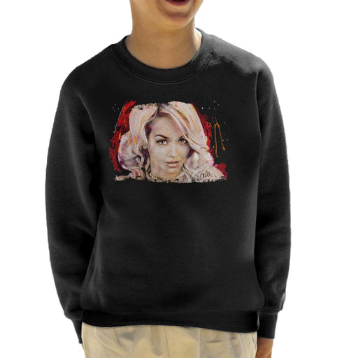 Sidney Maurer Original Portrait Of Rita Ora Pink Hair Kid's Sweatshirt