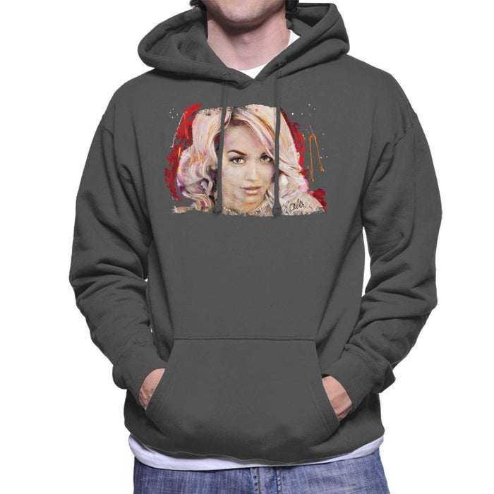 Sidney Maurer Original Portrait Of Rita Ora Pink Hair Men's Hooded Sweatshirt