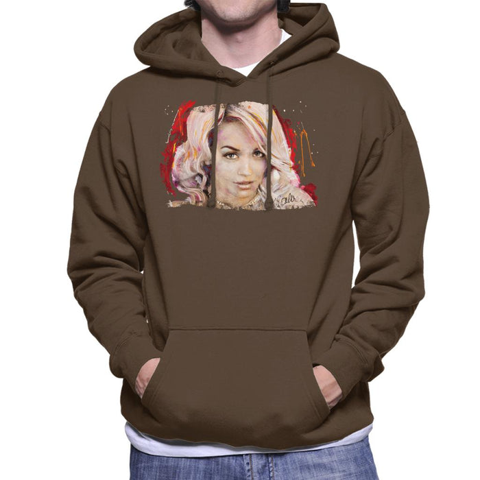 Sidney Maurer Original Portrait Of Rita Ora Pink Hair Men's Hooded Sweatshirt
