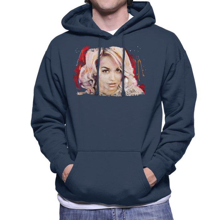 Sidney Maurer Original Portrait Of Rita Ora Pink Hair Men's Hooded Sweatshirt