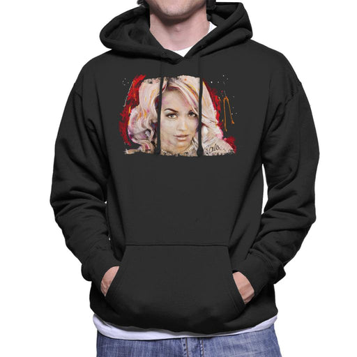 Sidney Maurer Original Portrait Of Rita Ora Pink Hair Men's Hooded Sweatshirt
