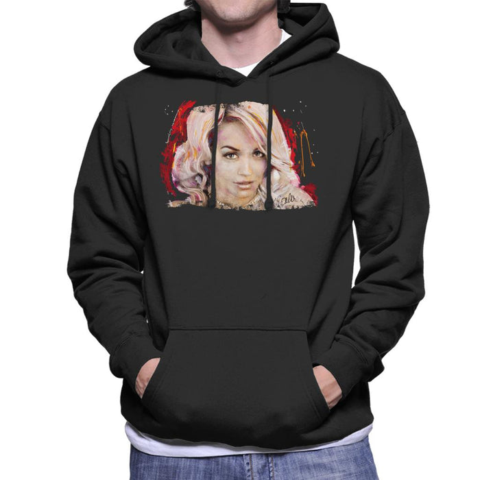 Sidney Maurer Original Portrait Of Rita Ora Pink Hair Men's Hooded Sweatshirt