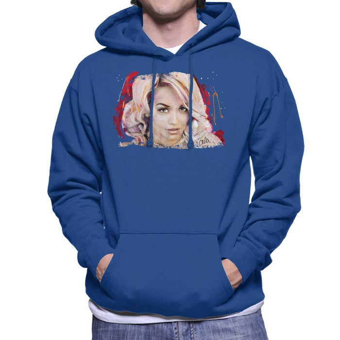 Sidney Maurer Original Portrait Of Rita Ora Pink Hair Men's Hooded Sweatshirt