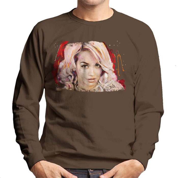 Sidney Maurer Original Portrait Of Rita Ora Pink Hair Men's Sweatshirt