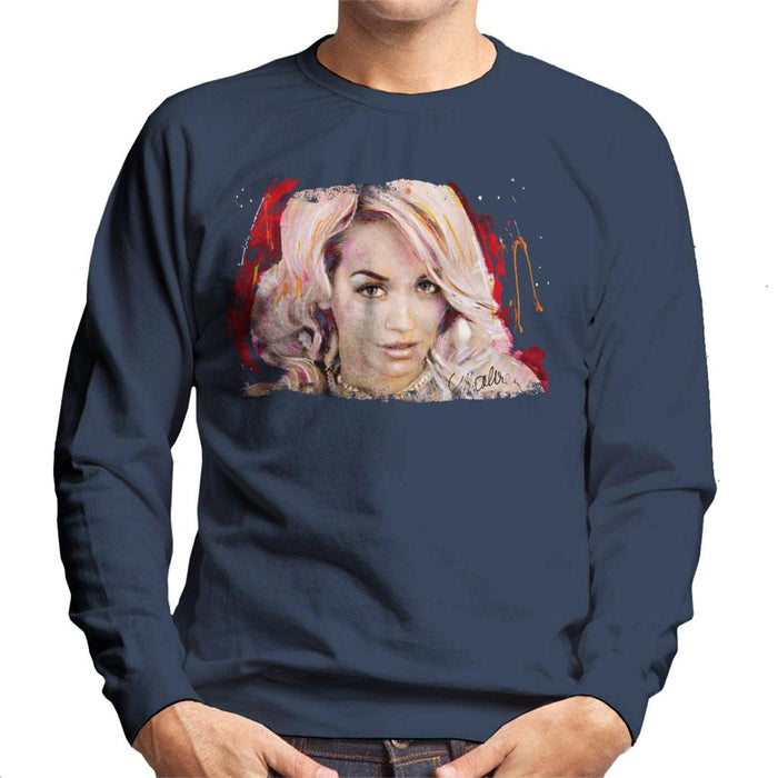 Sidney Maurer Original Portrait Of Rita Ora Pink Hair Men's Sweatshirt