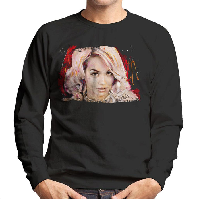 Sidney Maurer Original Portrait Of Rita Ora Pink Hair Men's Sweatshirt