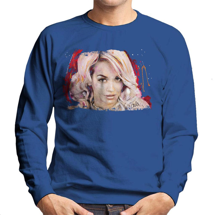 Sidney Maurer Original Portrait Of Rita Ora Pink Hair Men's Sweatshirt