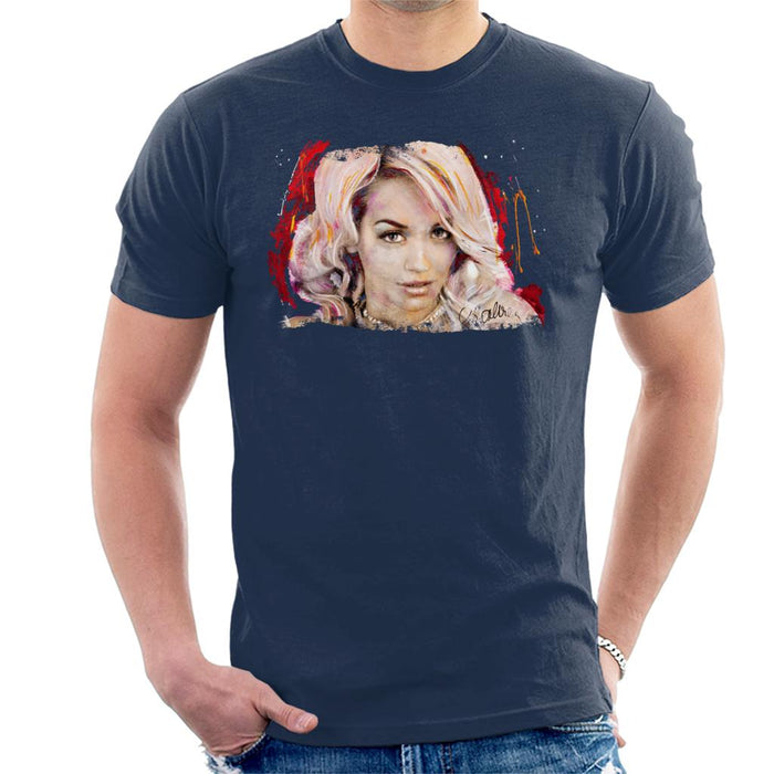 Sidney Maurer Original Portrait Of Rita Ora Pink Hair Men's T-Shirt