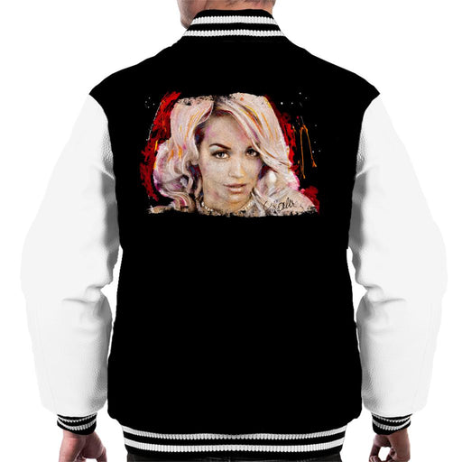 Sidney Maurer Original Portrait Of Rita Ora Pink Hair Men's Varsity Jacket