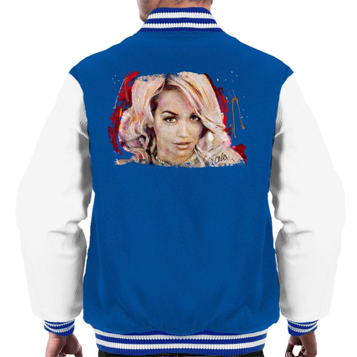 Sidney Maurer Original Portrait Of Rita Ora Pink Hair Men's Varsity Jacket