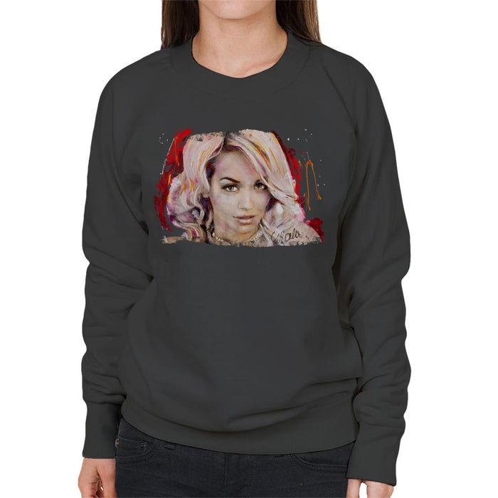 Sidney Maurer Original Portrait Of Rita Ora Pink Hair Women's Sweatshirt