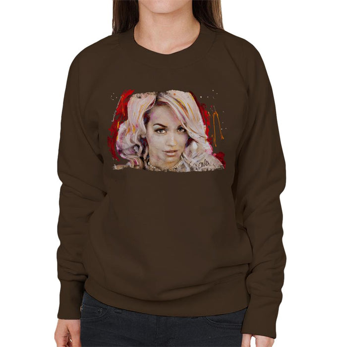 Sidney Maurer Original Portrait Of Rita Ora Pink Hair Women's Sweatshirt