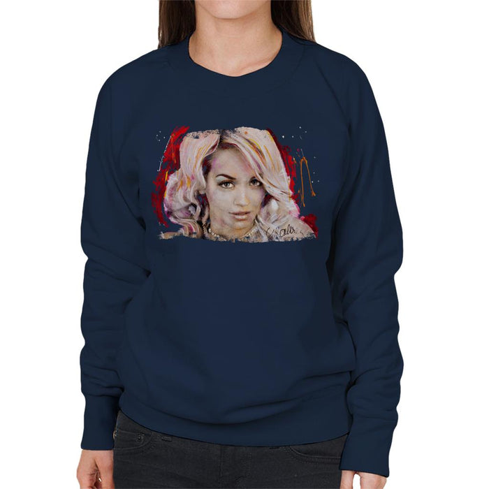 Sidney Maurer Original Portrait Of Rita Ora Pink Hair Women's Sweatshirt