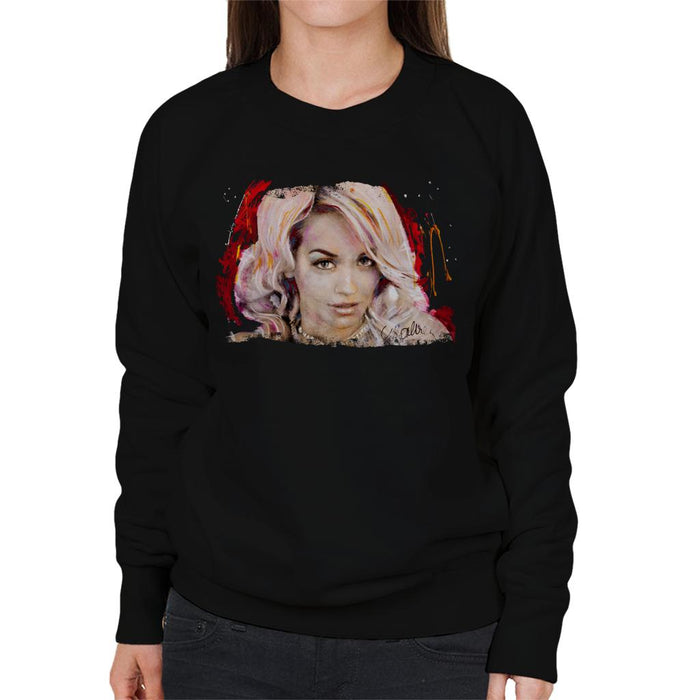 Sidney Maurer Original Portrait Of Rita Ora Pink Hair Women's Sweatshirt