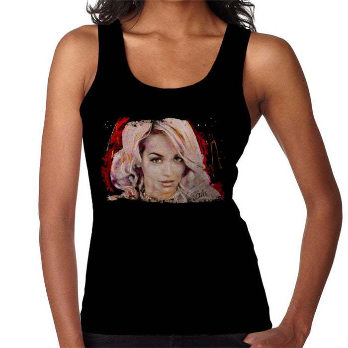 Sidney Maurer Original Portrait Of Rita Ora Pink Hair Women's Vest