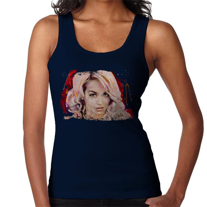 Sidney Maurer Original Portrait Of Rita Ora Pink Hair Women's Vest