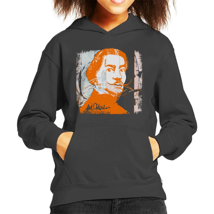 Sidney Maurer Original Portrait Of Artist Salvador Dali Kid's Hooded Sweatshirt