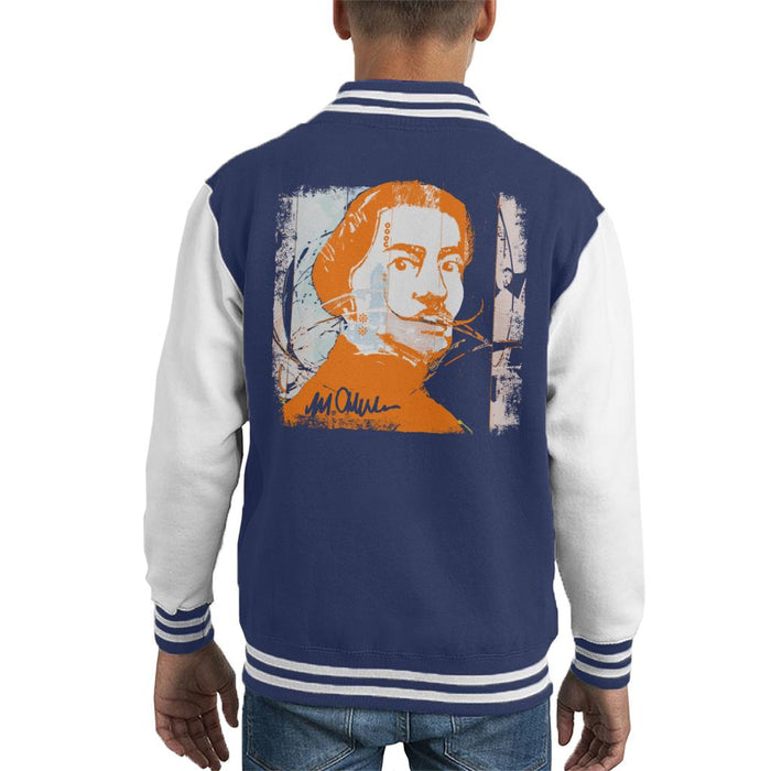 Sidney Maurer Original Portrait Of Artist Salvador Dali Kid's Varsity Jacket