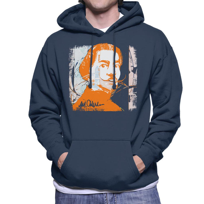 Sidney Maurer Original Portrait Of Artist Salvador Dali Men's Hooded Sweatshirt