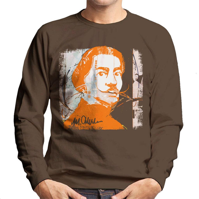 Sidney Maurer Original Portrait Of Artist Salvador Dali Men's Sweatshirt