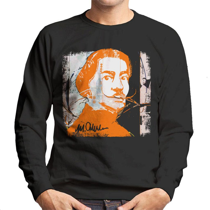 Sidney Maurer Original Portrait Of Artist Salvador Dali Men's Sweatshirt