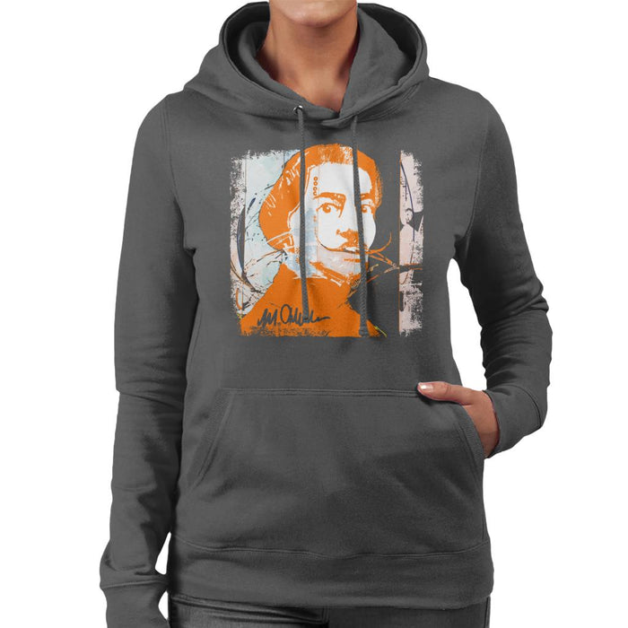 Sidney Maurer Original Portrait Of Artist Salvador Dali Women's Hooded Sweatshirt
