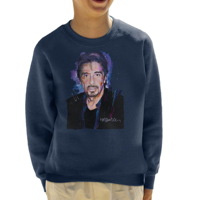 Sidney Maurer Original Portrait Of Al Pacino Goatee Kid's Sweatshirt