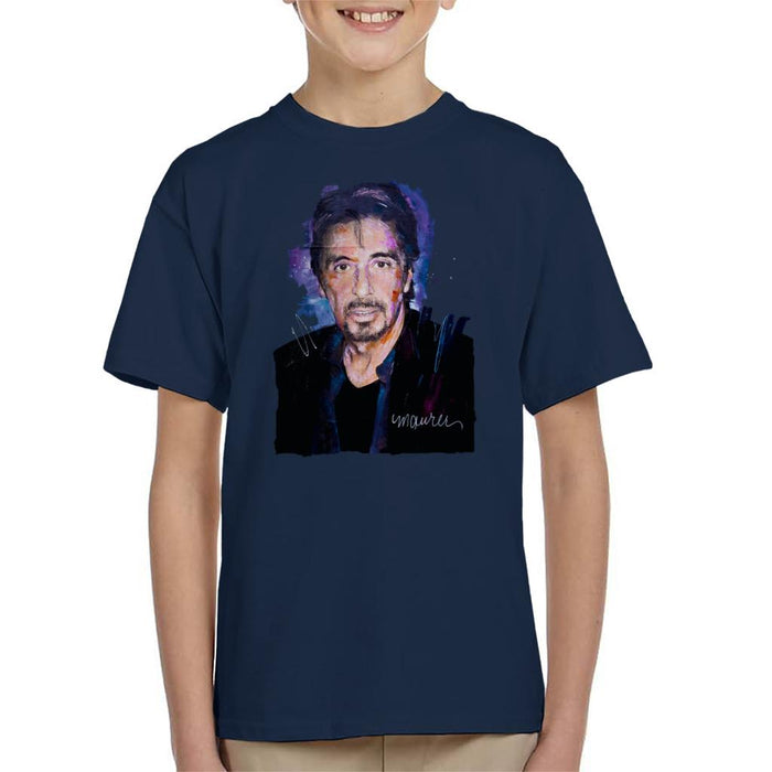 Sidney Maurer Original Portrait Of Al Pacino Goatee Kid's T-Shirt