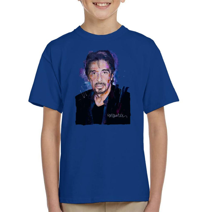 Sidney Maurer Original Portrait Of Al Pacino Goatee Kid's T-Shirt